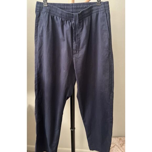 Uniqlo Pants Mens Size L (30”x27”)Dark Blue Navy blue Baggy Relaxed From Japan